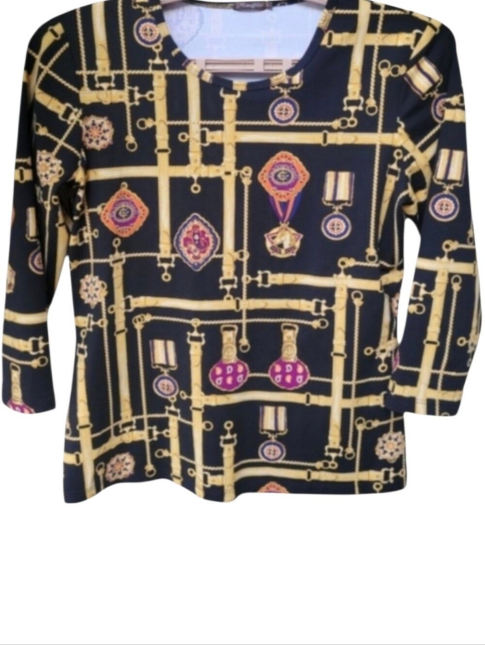 J.McLaughlin Catalina Cloth Equestrian Chain Top Size S